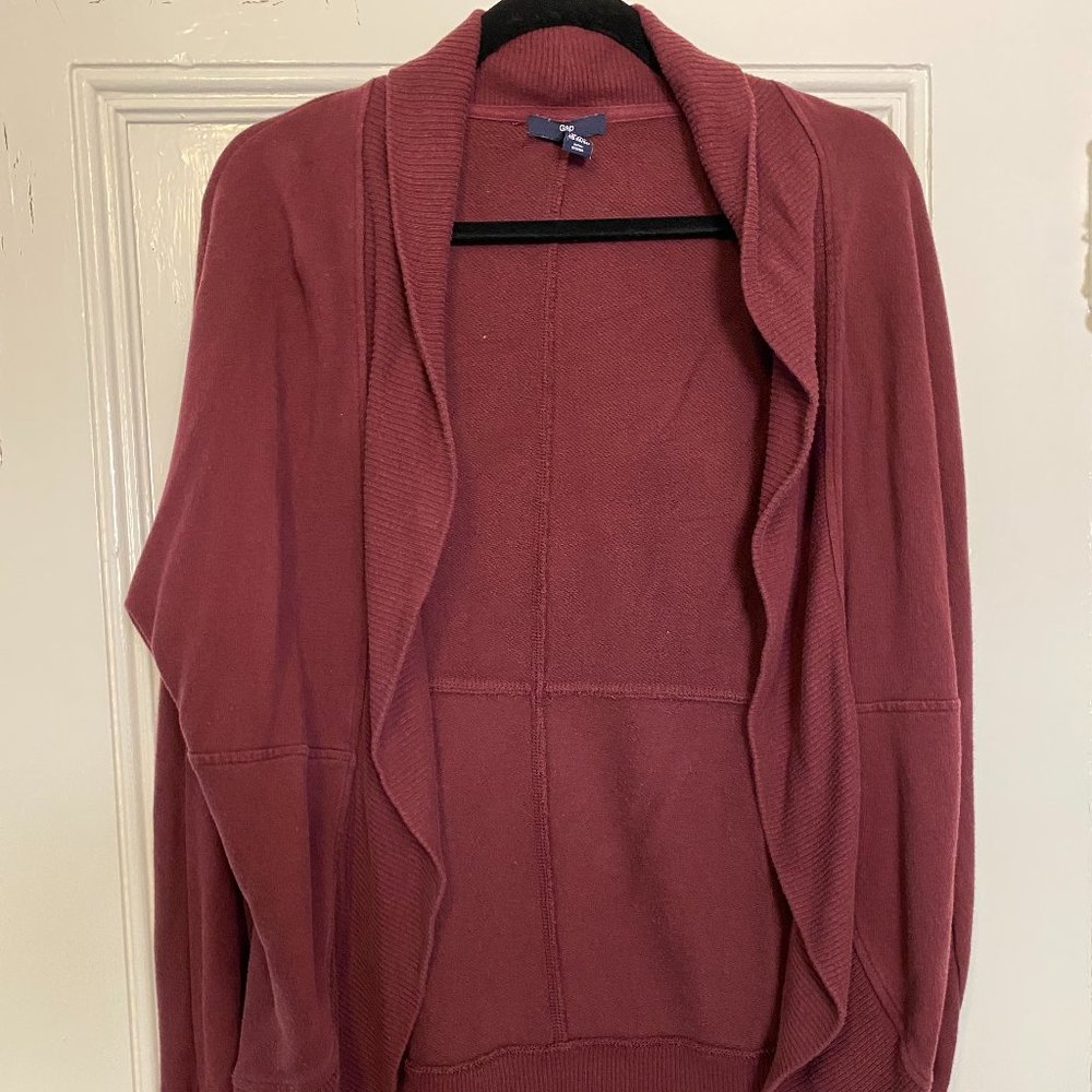 Long Sleeve Maroon Gap Cardigan - Size XS/S
